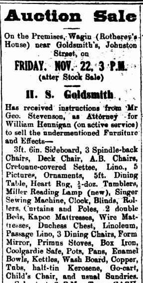 Southern Argus Wagin Arthur Express 1918 Nov 16 p2 ad