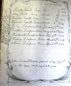 Family Bible of Martha Smith (b. 14 Feb 1834) and John Simpson (1880-1945) - Image 2