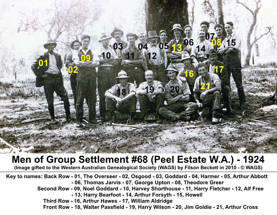 Men of Group Settlement #68 Peel Estate 1924